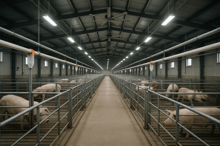 Micro-mist odor control technology deployed in a large-scale livestock breeding farm
