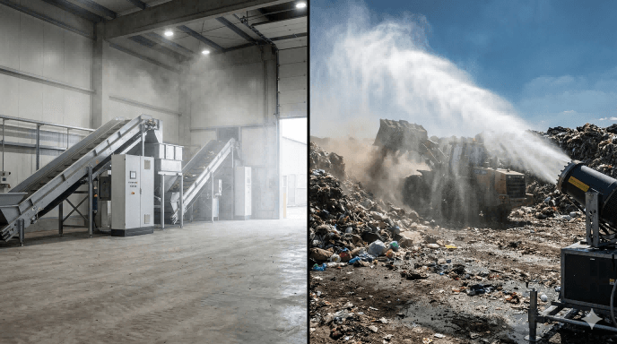 Dry Fog vs. High-Pressure Misting: Choosing the Right Odor Control for Waste Transfer Stations