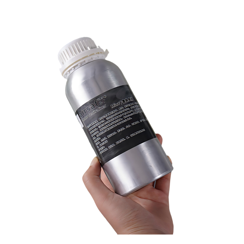Angled perspective of the AirSafer dry mist odor neutralizer, formulated to achieve nano particle atomization for maximum surface area contact without surface condensation.
